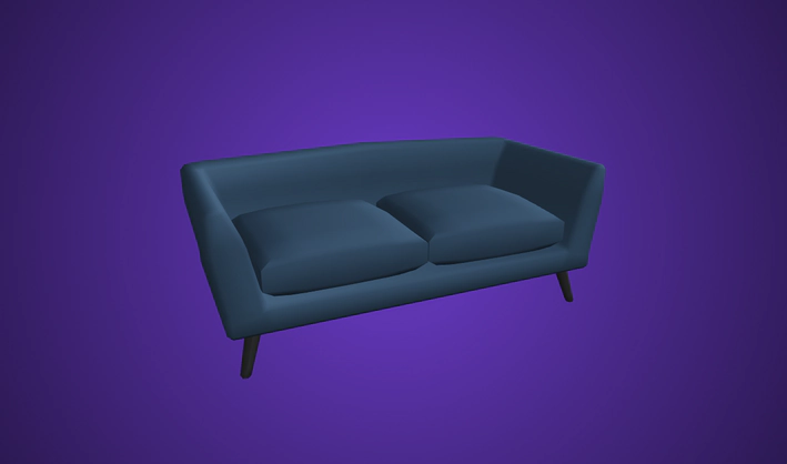 Couch Medium — Poly Pizza 3D model by Quaternius