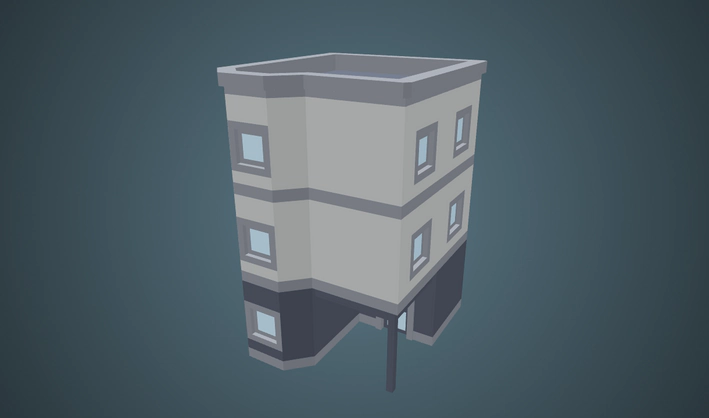 Small Building — Poly Pizza 3D model by Kenney