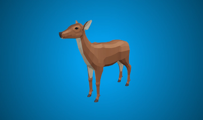 Deer — Poly Pizza 3D model by Quaternius