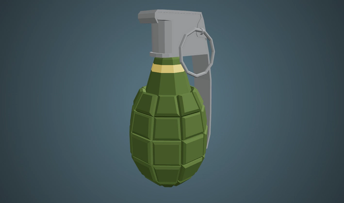 Grenade — Poly Pizza 3D model by J-Toastie