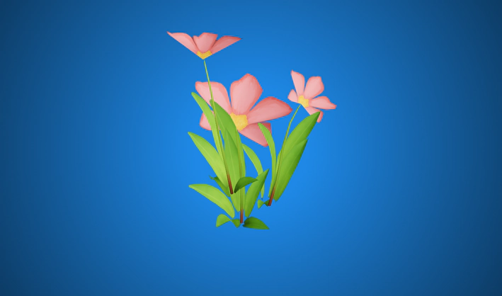 Flower Group — Poly Pizza 3D model by Quaternius