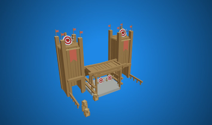 Archery Towers — Poly Pizza 3D model by Quaternius