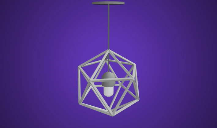 Light Icosahedron — Poly Pizza 3D model by Quaternius