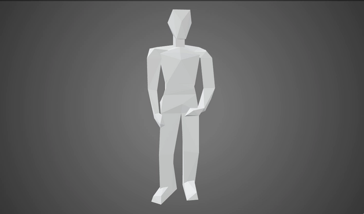 Human with few faces — Poly Pizza 3D model by Wyatt Roy