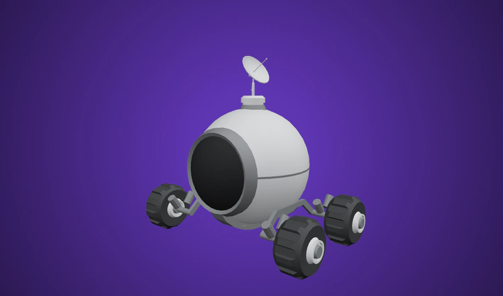 Round Rover — Poly Pizza 3D model by Quaternius