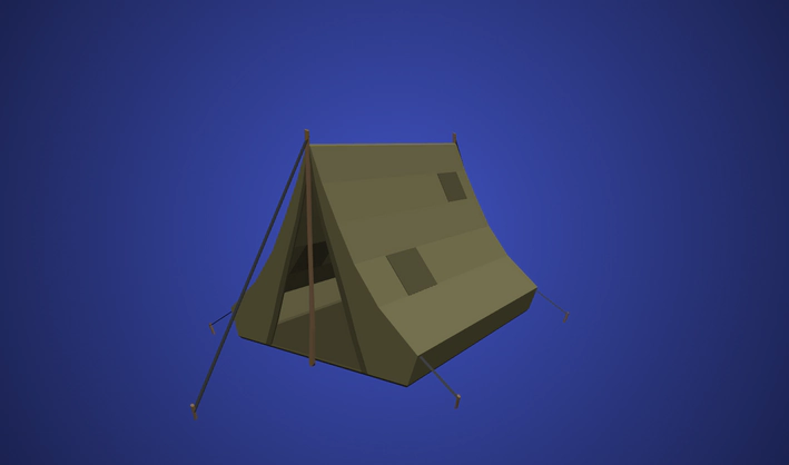 Tent — Poly Pizza 3D model by Quaternius