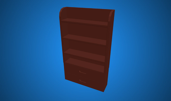 Small Bookshelf — Poly Pizza 3D model by Zsky