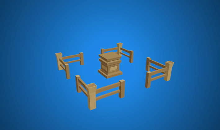 Town Center — Poly Pizza 3D model by Quaternius