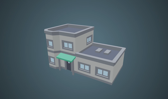 Small Building — Poly Pizza 3D model by Kenney