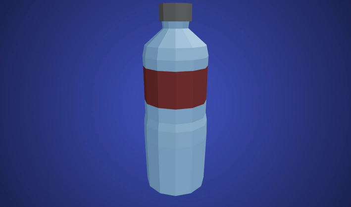 Water Bottle — Poly Pizza 3D model by Quaternius