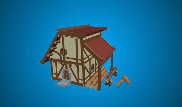 Fantasy Sawmill — Poly Pizza 3D model by Quaternius