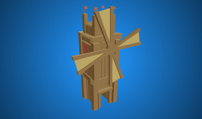 Windmill — Poly Pizza 3D model by Quaternius