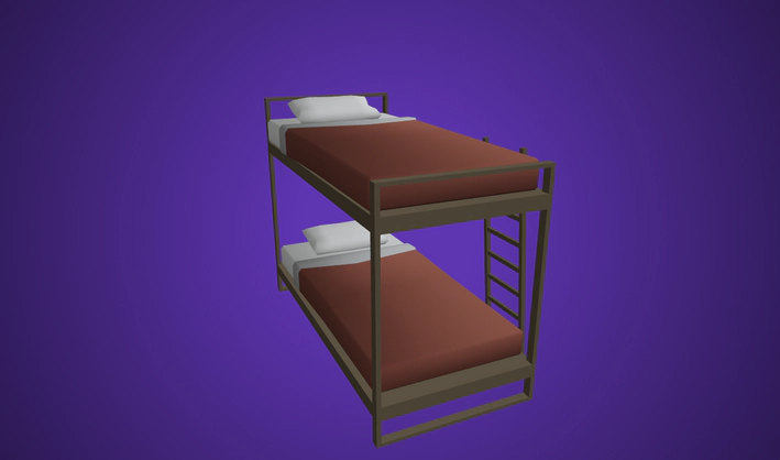 Bunk Bed — Poly Pizza 3D model by Quaternius