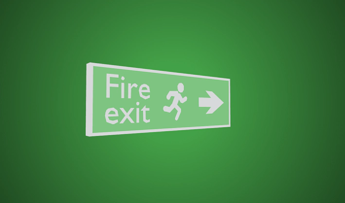 Fire Exit Sign — Poly Pizza 3D model by J-Toastie