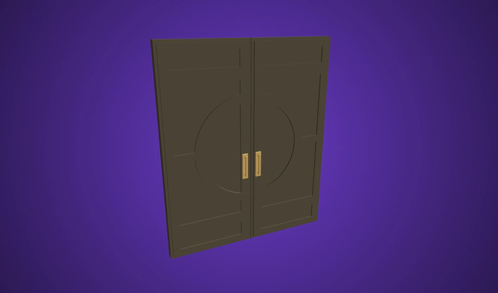 Door Double — Poly Pizza 3D model by Quaternius