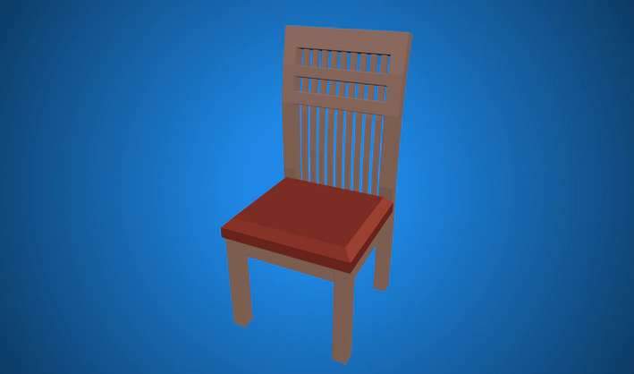 Wooden Chair — Poly Pizza 3D model by Zsky