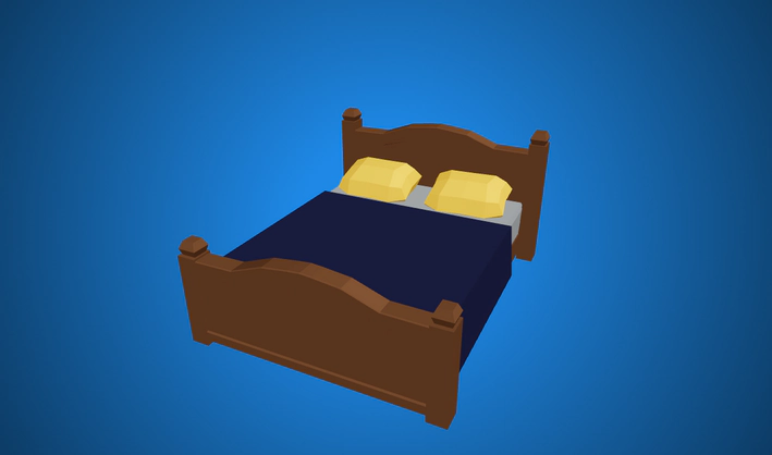 Double Bed — Poly Pizza 3D model by Zsky