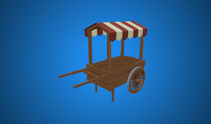 Cart — Poly Pizza 3D model by Quaternius