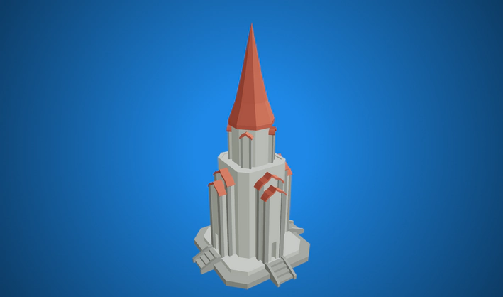 Temple — Poly Pizza 3D model by Quaternius