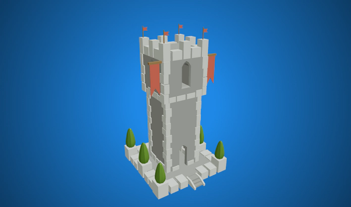 Watch Tower — Poly Pizza 3D model by Quaternius