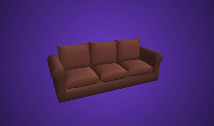 Couch Large — Poly Pizza 3D model by Quaternius