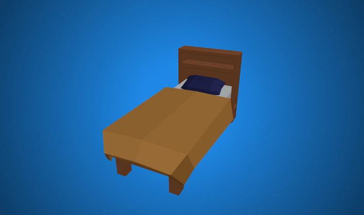 Single Bed — Poly Pizza 3D model by Zsky