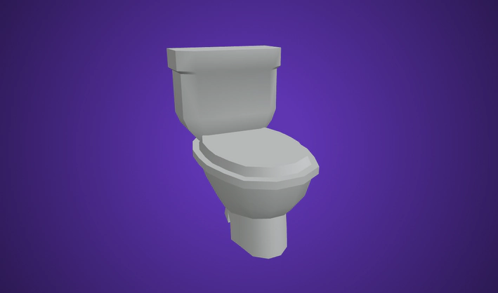 Toilet — Poly Pizza 3D model by Quaternius