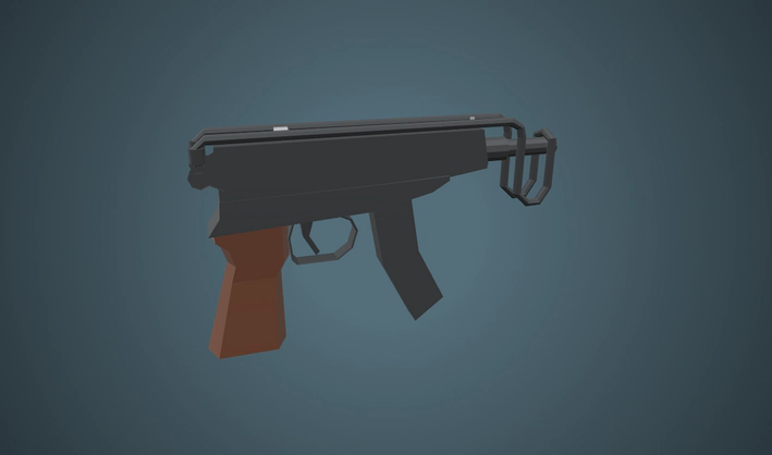 Submachine Gun — Poly Pizza 3D model by Zsky
