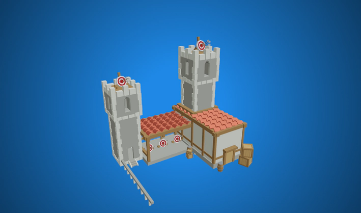 Archery Towers — Poly Pizza 3D model by Quaternius