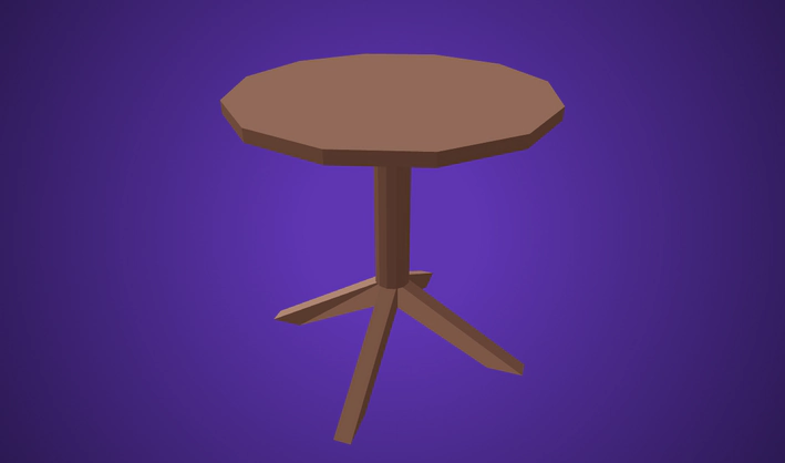Side table — Poly Pizza 3D model by Darwin Yamamoto