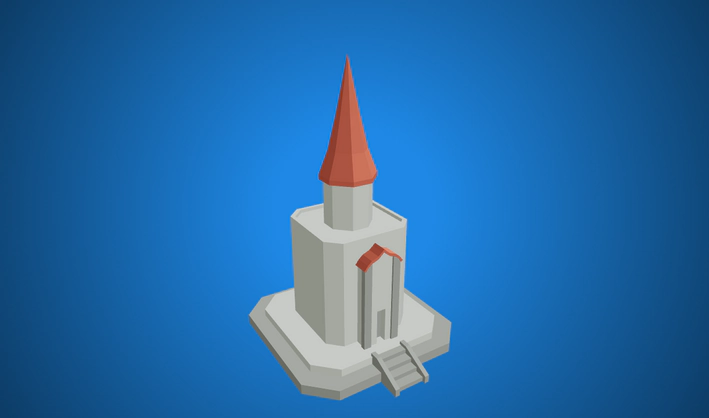 Temple — Poly Pizza 3D model by Quaternius