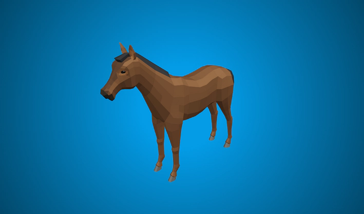 Horse — Poly Pizza 3D model by Quaternius