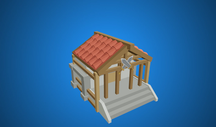 Barracks — Poly Pizza 3D model by Quaternius