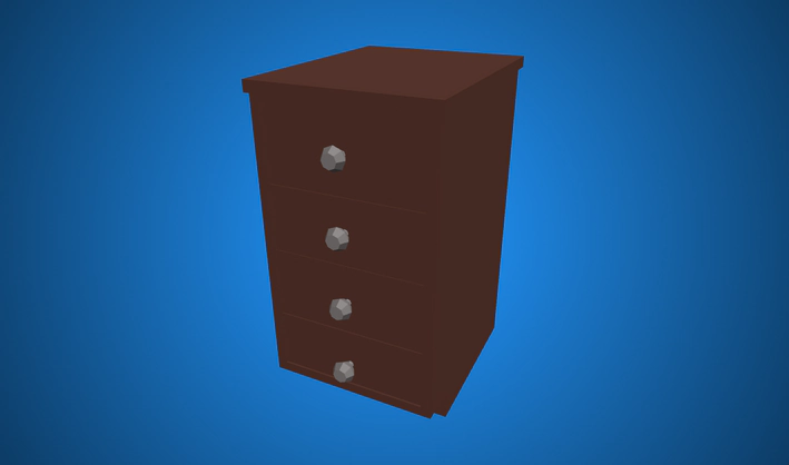 Drawers Base Cabinet — Poly Pizza 3D model by Zsky