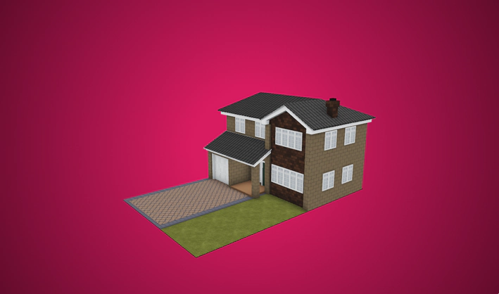 House with driveway — Poly Pizza 3D model by Poly by Google