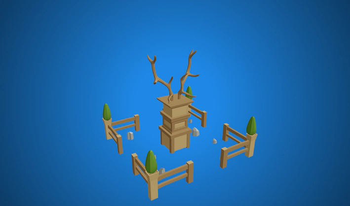 Town Center — Poly Pizza 3D model by Quaternius