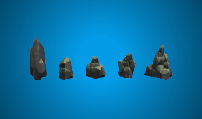 Rocks — Poly Pizza 3D model by Quaternius
