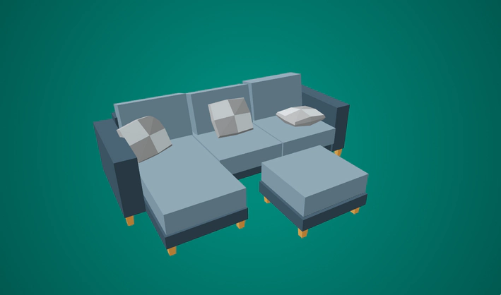 Couch — Poly Pizza 3D model by Alex Safayan