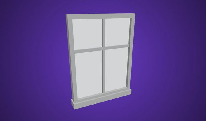 Window Small — Poly Pizza 3D model by Quaternius