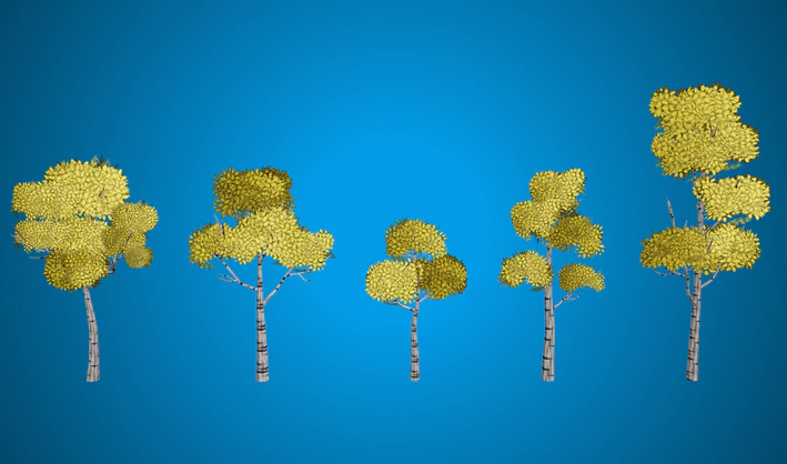 Birch Trees — Poly Pizza 3D model by Quaternius