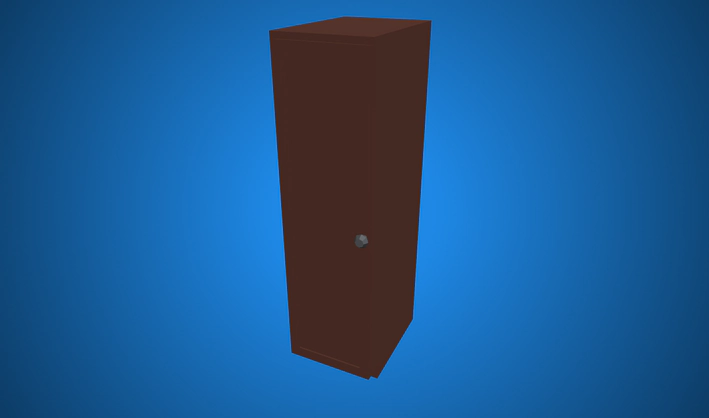 Single Door Tall Cabine — Poly Pizza 3D model by Zsky