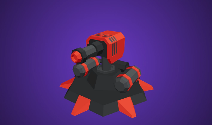 Flamethrower Turret — Poly Pizza 3D model by Zsky