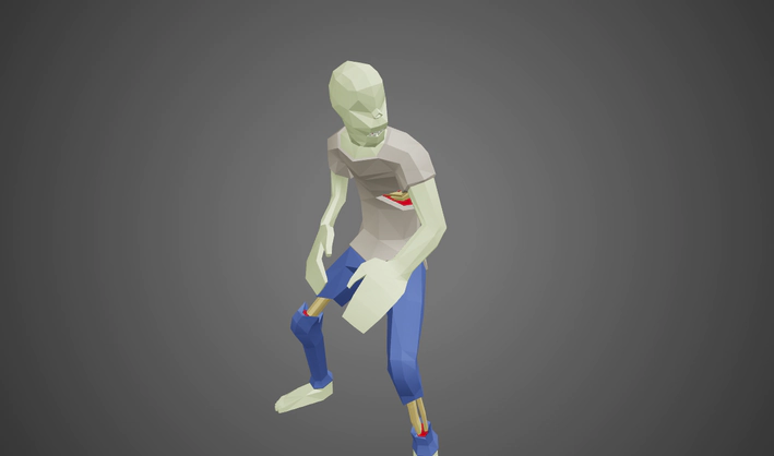 Animated Zombie — Poly Pizza 3D model by Quaternius