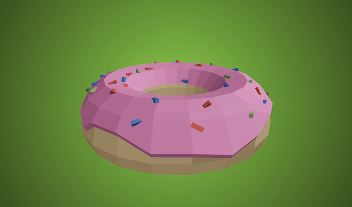 Donut — Poly Pizza 3D model by Quaternius