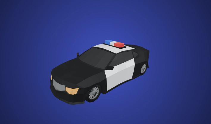 Police Car — Poly Pizza 3D model by Quaternius