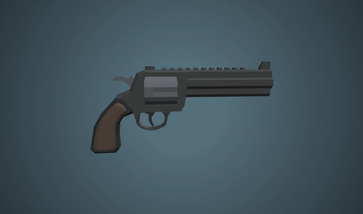 Revolver — Poly Pizza 3D model by Quaternius