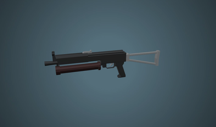 Submachine Gun — Poly Pizza 3D model by Zsky