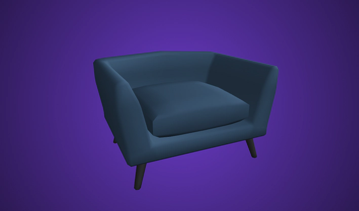 Couch Small — Poly Pizza 3D model by Quaternius