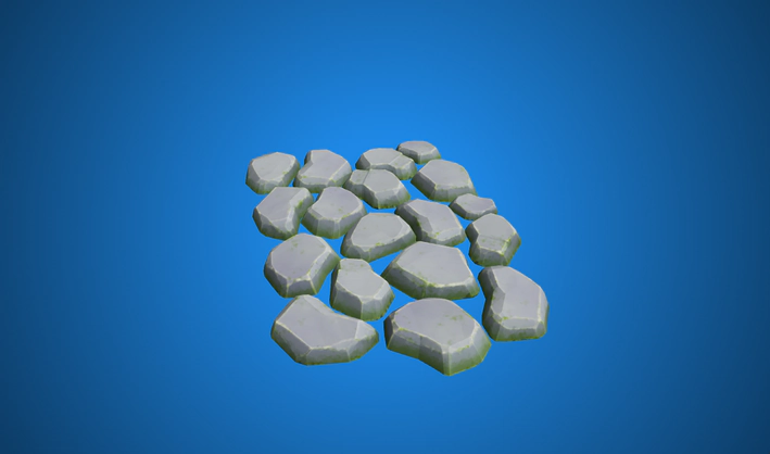 Rock Path Round Thin — Poly Pizza 3D model by Quaternius