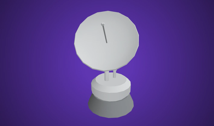 Roof Radar — Poly Pizza 3D model by Quaternius